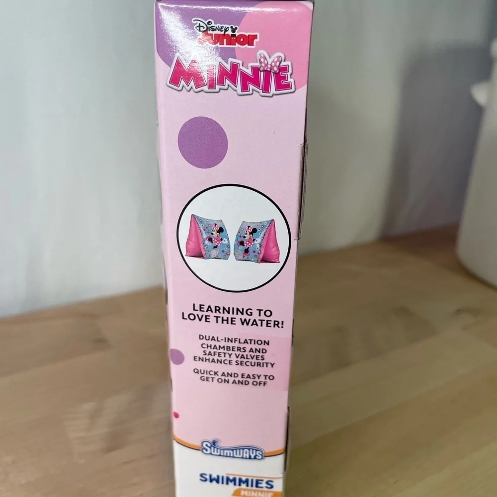 Disney Junior Minnie Mouse Kids Swim Arm Bands - Pink and White